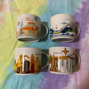 Starbucks You Are Here State Coffeemugs New Mexico, Alaska, Houston, Arizona